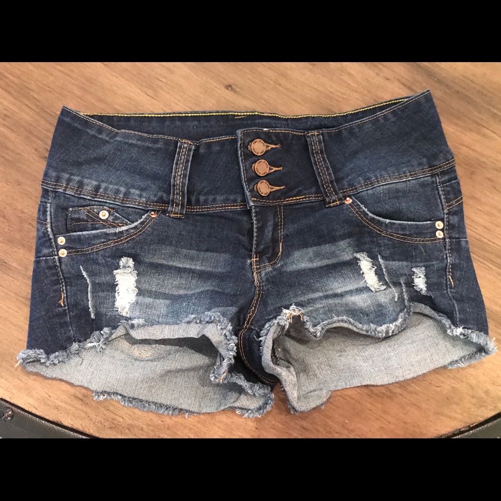 Blue jean shorts